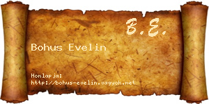 Bohus Evelin névjegykártya